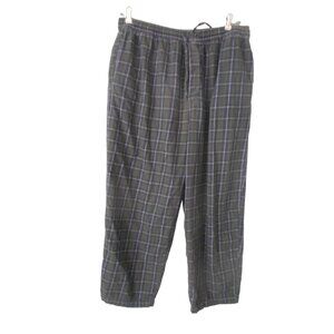 Nautica Green Blue Plaid Sz XL cotton Lounge Bed Pants elastic drawstring waist